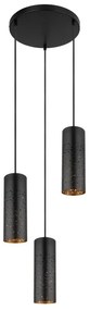 Lustra 3L design modern Crocky negru, auriu