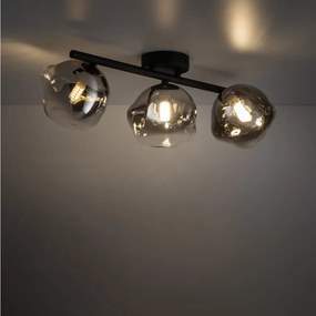 Brilagi - Lustru aplicat VULCANO 3xG9/8W/230V negru/negru fumuriu