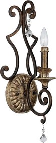 Quoizel QZ-MARQUETTE1 - Aplica de perete MARQUETTE, 1xE14/60W/230V, bronz