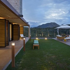 Lampă de exterior cu stativ inteligent maro ruginit 70 cm inclusiv Wifi P45 - Denmark