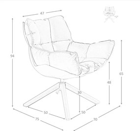 Fotoliu pivotant modern ultra confortabil Brown
