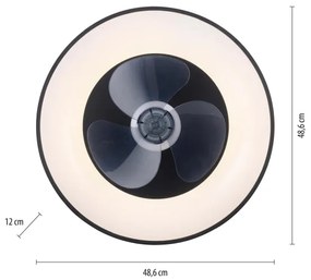 Plafonieră LED cu ventilator JUST LIGHT. 14644-18 VENIKA LED/36W/230V 2700-5000K + telecomandă
