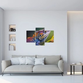 Tablou - Iguana colorată (90x60 cm)