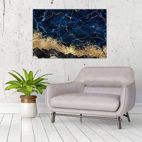 Tablou - Marmură albastru închis (90x60 cm)