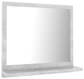 804557 vidaXL Oglindă de baie, gri beton, 40 x 10,5 x 37 cm, PAL
