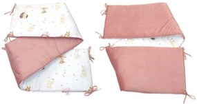 Aparatoare laterala patut, 2 fete, Sweet velvet rose, 180 x 35 cm