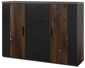 Comodă Signat Typ 26 (Negru + Stejar flagstaff + argintiu). 1107659