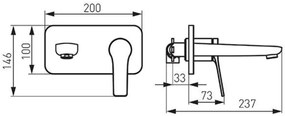 Baterie lavoar FDesign Seppia, corp ingropat inclus, crom - FDSFD1-SPA-3PA-11