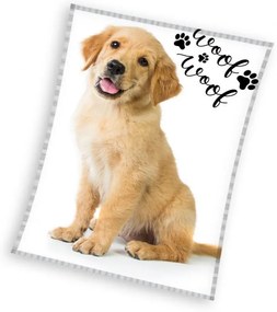 Câine Golden Retriever pătură fleece 150x200cm
