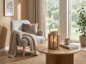 Lampa cu sclipici NATUR GLAM 26 cm, naturala