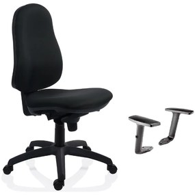 Scaun birou ergonomic Felix Syn + brate fixe,textil,negru