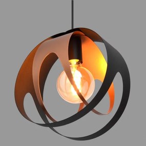 Lustră pe cablu MOONLIGHT 1xE27/15W/230V neagră/cupru