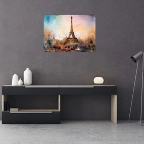 Tablou - Pictură a Turnului Eiffel (70x50 cm)