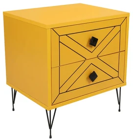 Măsuță de noptieră Luna Yellow