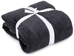 Pătură din imitație de blăniță 4Home, grideschis/antracit, 150 x 200 cm