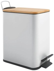 Coș de gunoi alb cu pedală din oțel 5 l Erik – Spirella