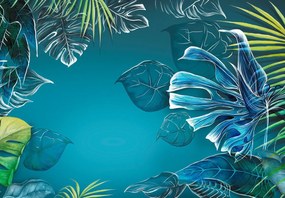 Fototapet - Frunzele plantelor tropicale (147x102 cm)