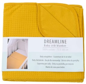 Patura din bumbac pentru patut copii DREAMLINE 75x100 cm - mai multe culori Culoare: Gri inchis