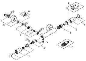 GROHE 34065AL2 - Baterie termostatată pentru duș GROHTHERM 1000 COSMOPOLITAN DN 15 grafit