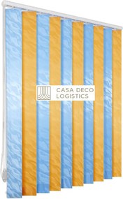 Jaluzele verticale BEATA 9607/9616 portocaliu pal/albastru deschis