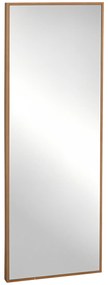 HOMCOM Oglindă Lungă din Lemn Design Natural, Montare Verticală/Orizontală, pentru Hol sau Dormitor, Maro | Aosom Romania