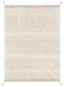 Covor crem lavabil/țesut manual din bumbac 120x160 cm Bloom Natural – Lorena Canals