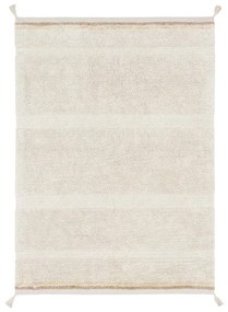 Covor crem lavabil/țesut manual din bumbac 200x300 cm Bloom Natural – Lorena Canals