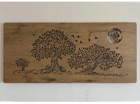 Li-Go 5042/DUB2 - Decorațiune LED de perete, 24 W, 230 V, 110 x 50 cm, stejar/trei stejari