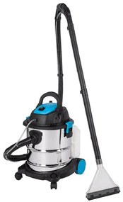 Resigilat: Aspirator Crown WVC-1220, Curatare uscata si umeda, 1200W, 20 L, Functie suflare aer, Alb/Albastru