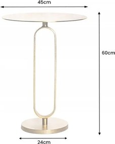 Masuta laterala din aluminiu Elegance 60cm auriu