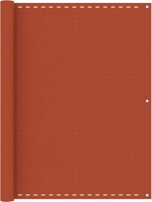 vidaXL Paravan de balcon, portocaliu, 120x500 cm, HDPE