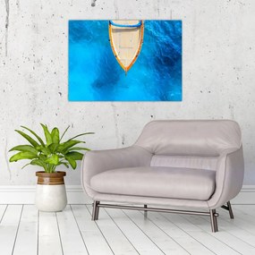 Tablou pe sticlă - Barca de vară (70x50 cm)