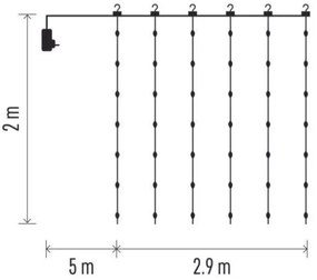 Instalație LED de Crăciun de exterior 400xLED/8 funcții 7,9 m IP44 alb cald