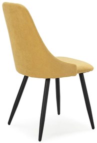 Scaune de dining galbene 4 buc. Mani – Marckeric