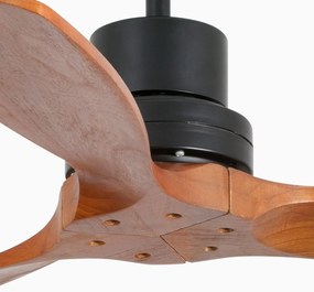 Ventilator de tavan cu telecomanda Mini LANTAU S negru/ lemn maro