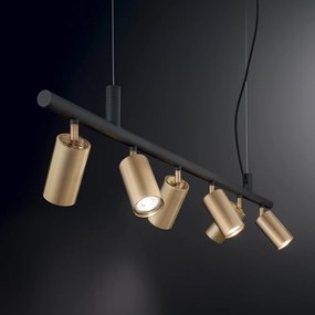 Lustra modera cu spoturi directionabile DYNAMITE SP6 OTTONE