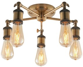 Endon 97244 - Spot halogen 5xE27/40W/230V, alamă