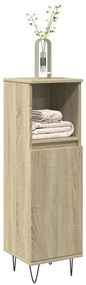 vidaXL Dulap de baie, stejar sonoma, 30x30x100 cm, lemn prelucrat