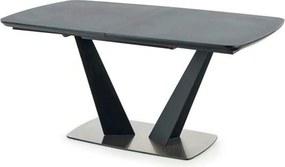 Masa extensibila Fangor, gri inchis/negru, 160-220/90/76 cm