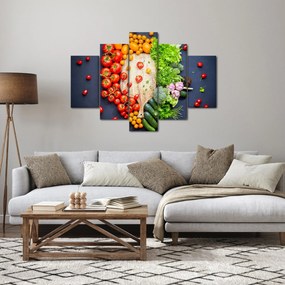 Tablou - Masa plină cu legume (150x105 cm)