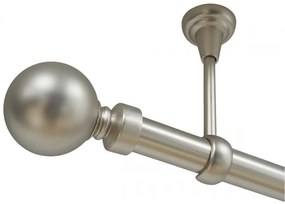 Galerie fara inele tavan KULA BALL /25 - CROM MAT (Alege marime: 160 cm)