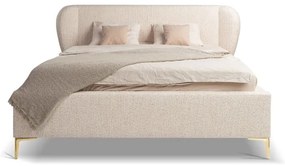 Pat tapițat DALIA 180x200 cm, bej, fără saltea