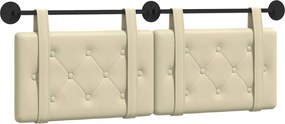 vidaXL Cap de pat suspendat Crem 150 x 55 x 5 cm Piele artificială