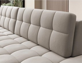 Colțar bej extensibil cu tapițerie din catifea (cu colț pe partea stângă/cu șezlong) Blezalt – ELTAP