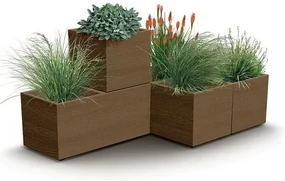 Ghiveci MADERA SQUARE ECO WOOD 28,8 cm , maro, S