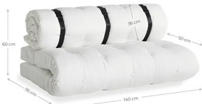 Canapea extensibilă adecvată pentru exterior Karup Design Design OUT™ Buckle Up Dark Grey, gri închis