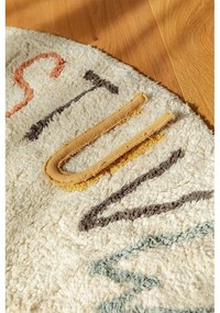 Covor de joacă pentru copii crem din bumbac ø120 cm ABC Color and Letters – Lorena Canals