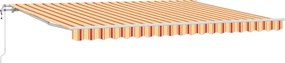 vidaXL Cort electric retractabil Galben și portocalie 450 × 350 cm
