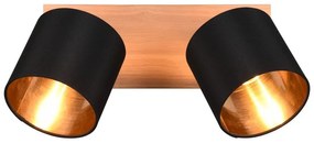 Spot negru/în culoare naturală ø 12 cm Tommy – Trio