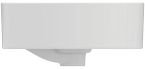 Lavoar pe blat alb 60 cm, oval, cu preaplin, Ideal Standard Strada II Ovala